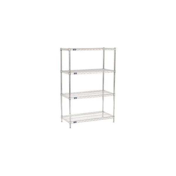 Global Equipment Nexel Chrome Wire Shelving Starter - 36"W x 18"D x 54"H 18365C - main